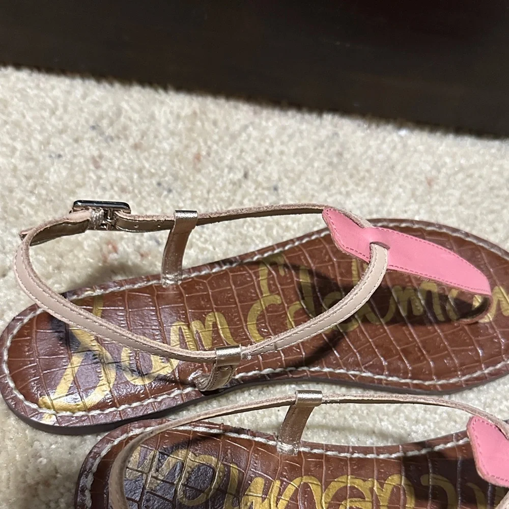 Sam Edelman GiGi Coral and nude Women's Sandals - Picture 2 of 4